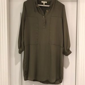 Olive green casual dress